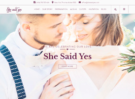 SheSaidYes – Engagement & Wedding WordPress Theme
