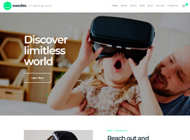 Weedles | Virtual Reality Landing Page & Store WordPress Theme