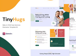 Tiny Hugs – Baby & Child Care Services Elementor Template Kit