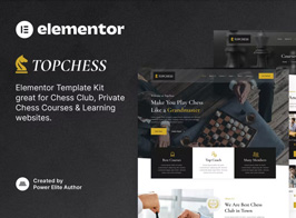 Topchess – Chess Club Courses & Training Elementor Template Kit