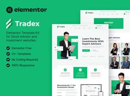 Tradex – Stock Advisor & Investment Elementor Template Kit