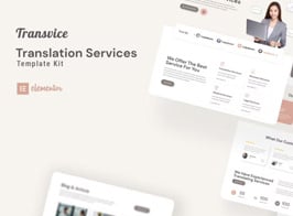 Transvice – Translation Website Elementor Template Kit