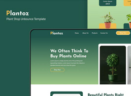Plantoz — Plant Shop Unbounce Template