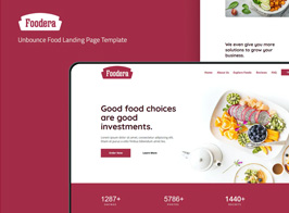Foodera — Unbounce Food Landing Page Template