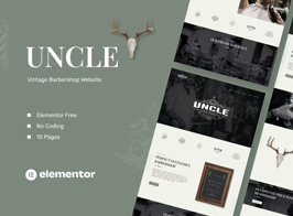 Uncle – Barbershop Elementor Template Kit