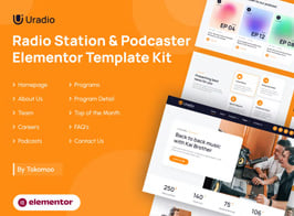Uradio | Radio Station & Podcaster Elementor Template Kit