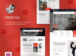 Veterna – Pet Rescue & Animal Welfare Elementor Template Kit