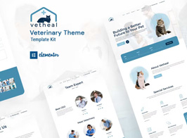 Vetheal – Veterinary Clinic Elementor Template Kit