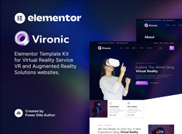 Vironic – Augmented & Virtual Reality Services Elementor Template Kit