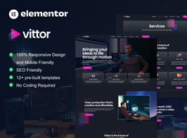 Vittor – Video Production Service Elementor Pro Template Kit
