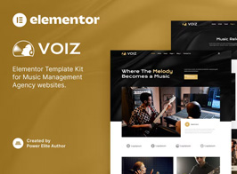 Voiz – Music Management Agency Elementor Template Kit