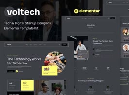 Voltech – Tech & Digital Startup Company Elementor Template Kit