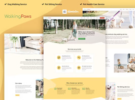 Walking Paws – Dog Walking and Pet Services Elementor Template Kit