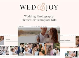 Wedjoy – Wedding Photography Elementor Template Kit