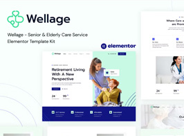 Wellage – Senior & Elderly Care Service Elementor Template Kit