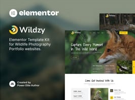 Wildzy – Wildlife Photography Elementor Template Kit