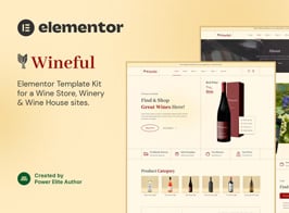 Wineful – Wine Store & Winery Elementor Template Kit