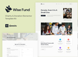 Wise Fund – Charity & Donation Elementor Template Kit