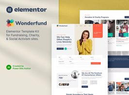 Wonderfund – Fundraising & Charity Elementor Template Kit