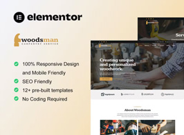 Woodsman – Carpenter & Craftsman Elementor Template Kit