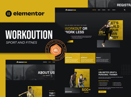 Workoution – Sports and Fitness Elementor Template Kit