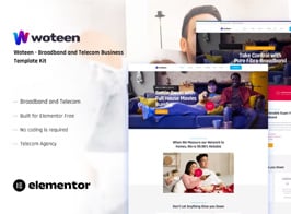 Woteen – Broadband & Telecom Business Template Kit