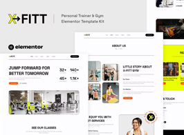 X-Fitt – Personal Trainer & Gym Elementor Template Kit