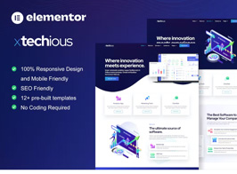 Xtechious – Saas & Digital Tech Company Elementor Template Kit