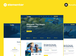 Yache – Scuba Diving Center Elementor Pro Full Site Template Kit