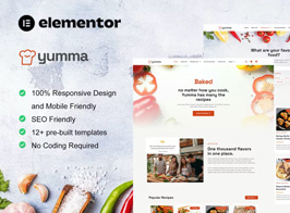Yumma – Food Recipe Elementor Template Kit