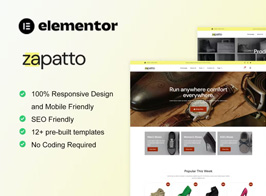 Zapatto – Shoes Store WooCommerce Elementor Template Kit