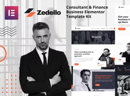 Zedello – Consultant & Finance Business Elementor Template Kit