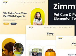 ZimmyPet – Pet Care & Store Elementor Template Kit